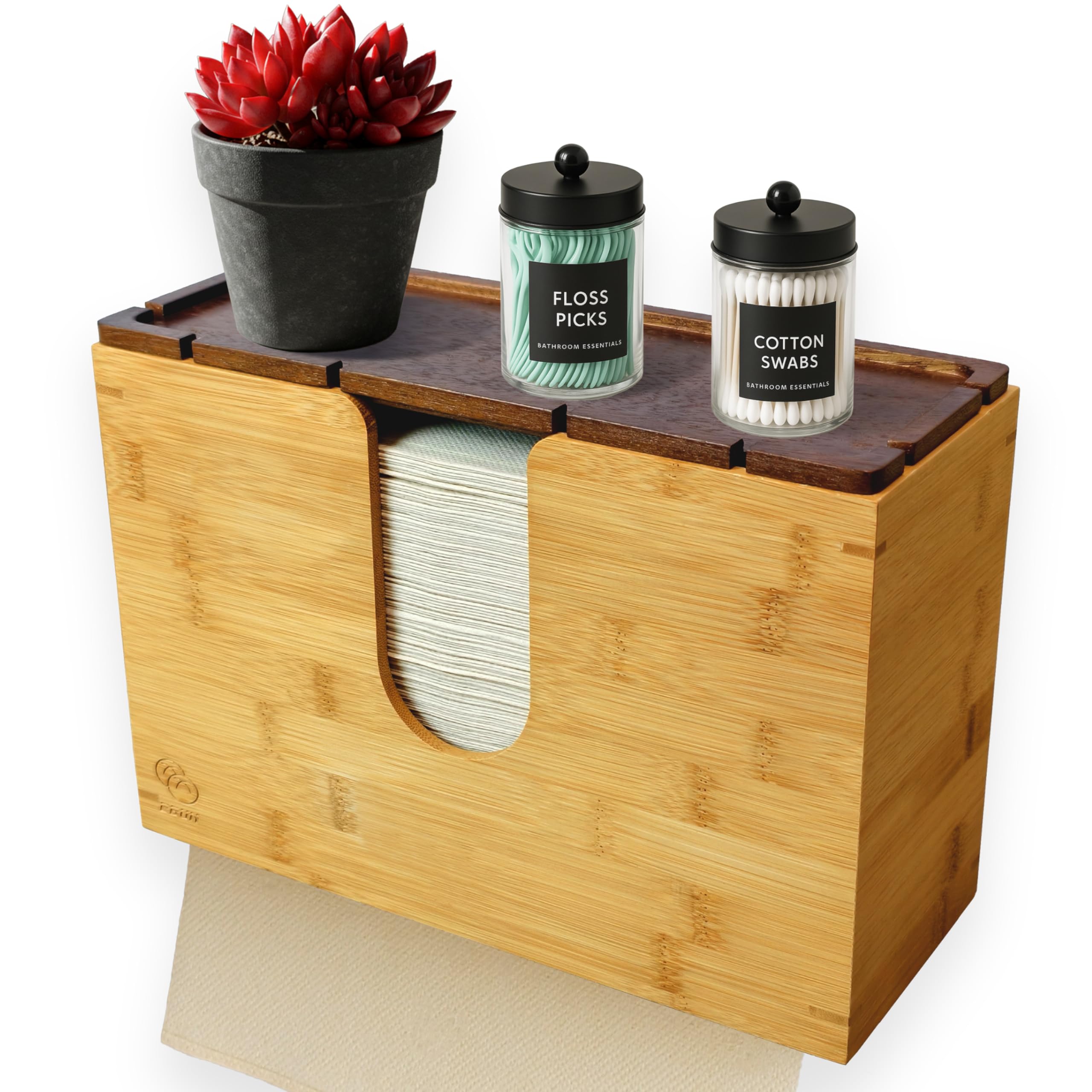 Algopix Similar Product 13 - eBun Bamboo Paper Towel Holder for