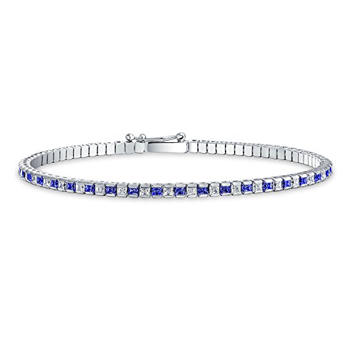 Algopix Similar Product 16 - Thin Alternating Cubic Zirconia Blue