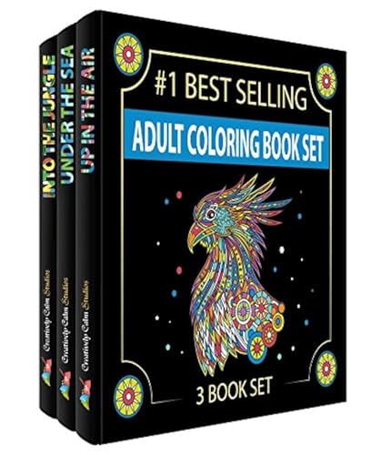 Algopix Similar Product 16 - Adult Coloring Books SetThree Books