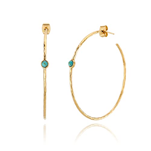 Algopix Similar Product 14 - Blue Simulated Turquoise Gold Plated
