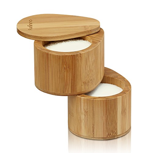 Algopix Similar Product 20 - FURINNO Dapur Bamboo 2 Tier Salt Can