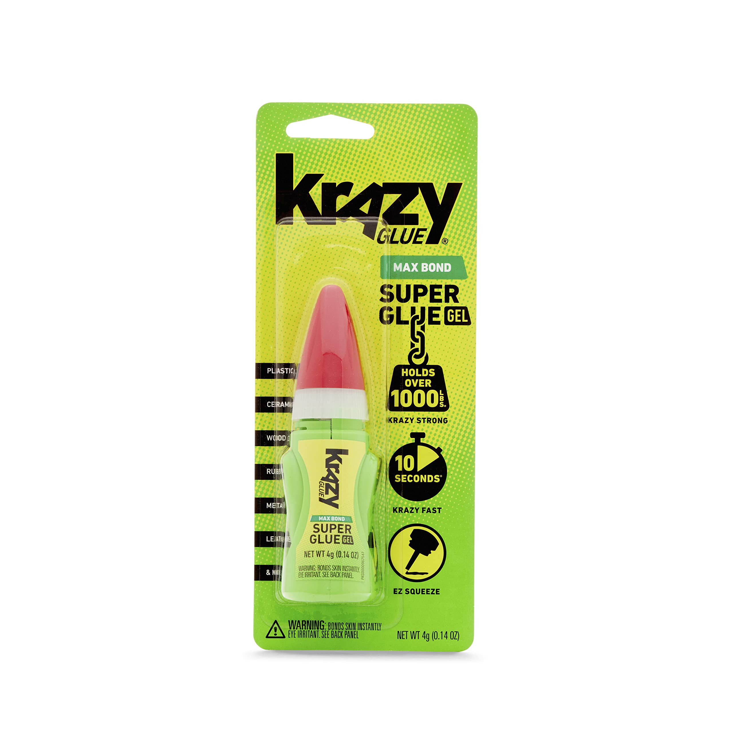 Algopix Similar Product 15 - Krazy Glue Max Bond Gel EZ Squeeze 4 g