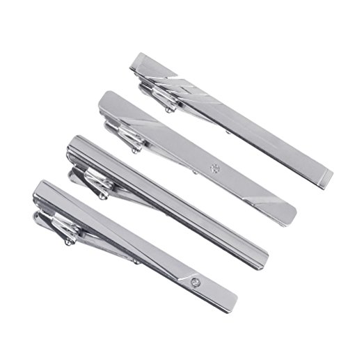 Algopix Similar Product 11 - Hugesavings 4 Pcs Tie Clips Fashion