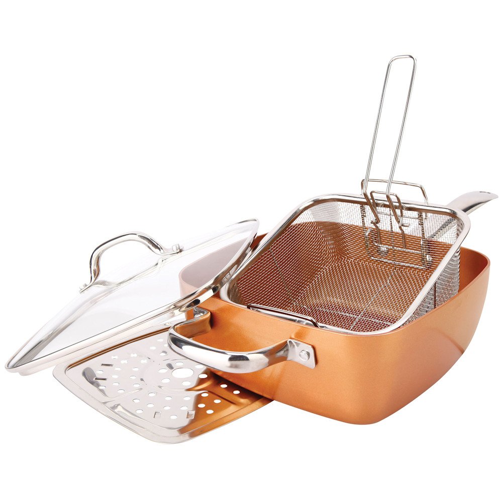Algopix Similar Product 3 - Square Pan Sets FBA_ NonStick Copper