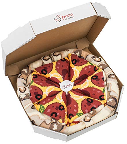 Algopix Similar Product 8 - PIZZA SOCKS BOX Pepperoni 4 pairs
