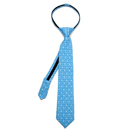 Algopix Similar Product 3 - Chewbacca Dot Blue Boys' Zipper Silk Tie