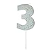 Algopix Similar Product 11 - Meri Meri Blue Number 3 Candle Pack of