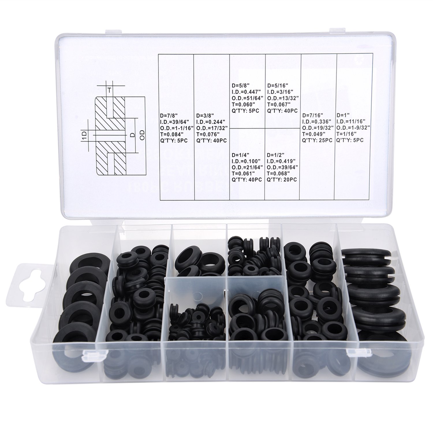 Algopix Similar Product 19 - eBoot Rubber Grommet Assortment Kit