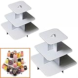 Algopix Similar Product 4 - 3Tier White Square 12W x 10H