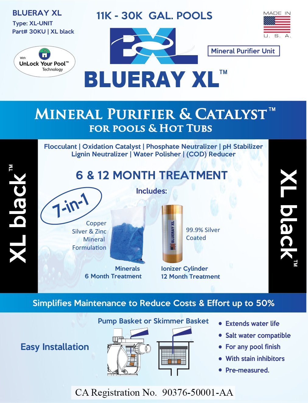 Algopix Similar Product 8 - Blueray XL  XL Black Mineral Purifier