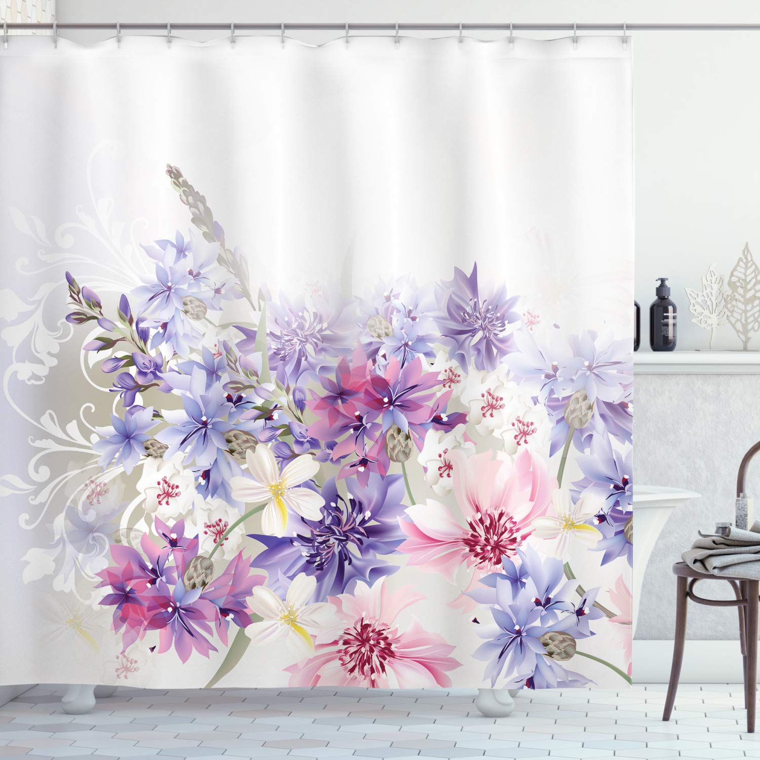 Algopix Similar Product 14 - Ambesonne Lavender Shower Curtain