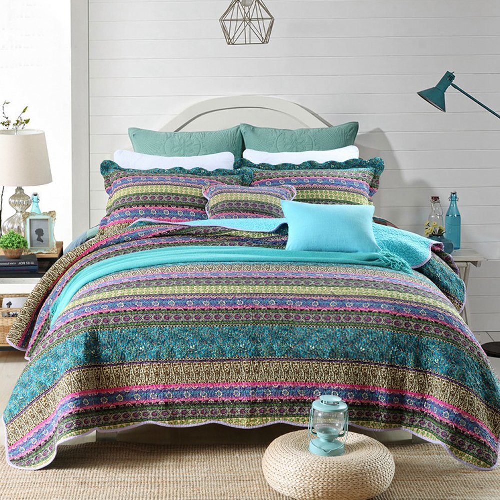 Algopix Similar Product 2 - NEWLAKE Striped Jacquard Style Cotton