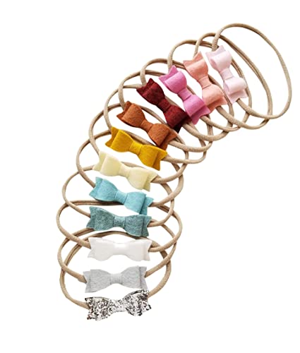 Algopix Similar Product 17 - Baby Bows Winter RAINBOW baby girl