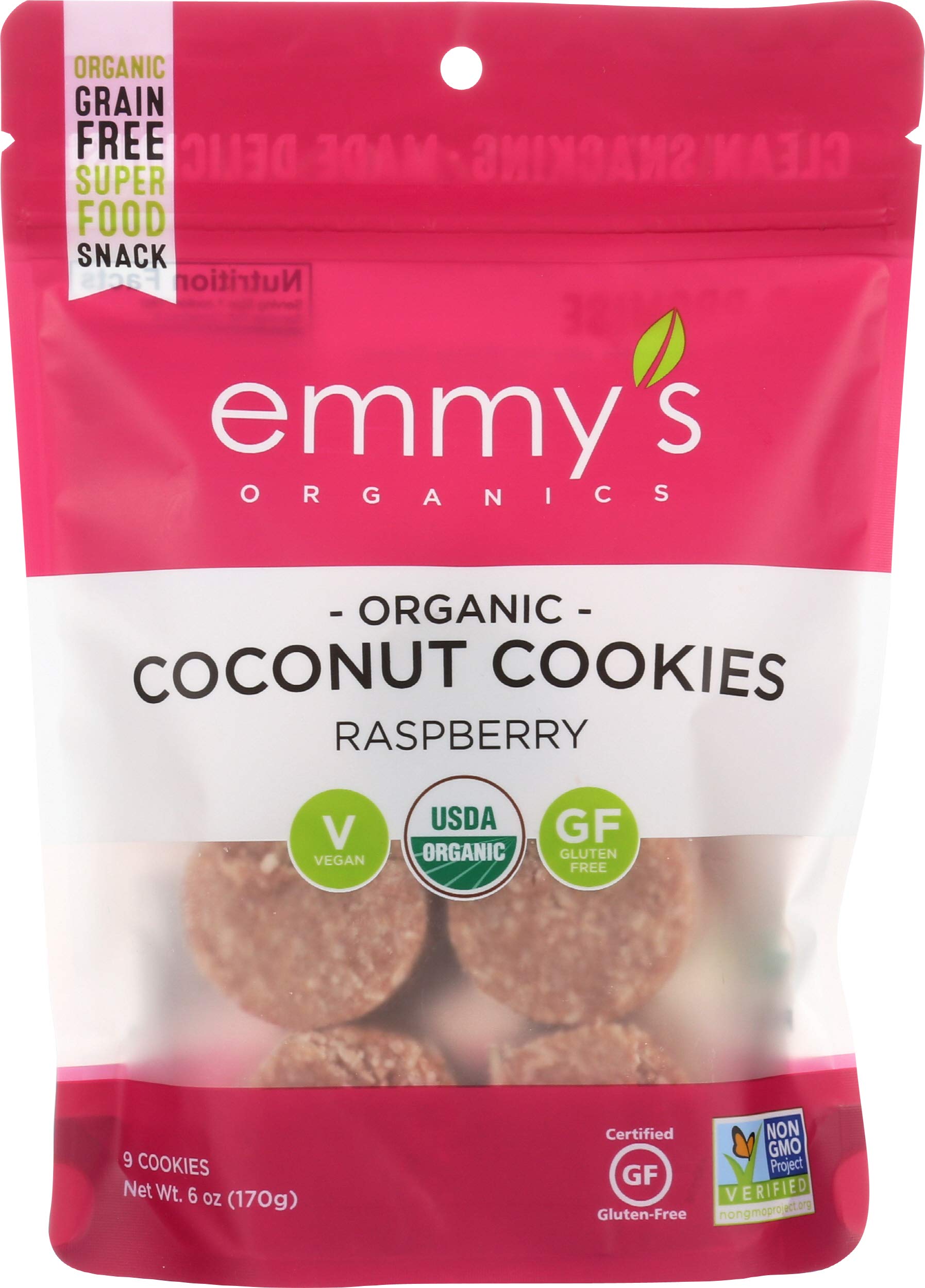 Algopix Similar Product 14 - EMMYS Organic Macaroon Raspberry, 6 OZ