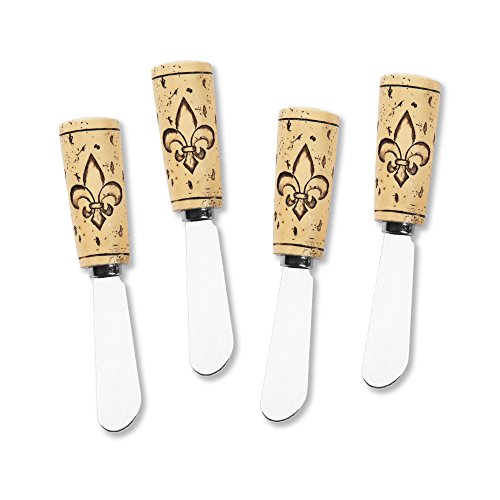Algopix Similar Product 3 - Fleur de Lis Resin Cheese Spreaders Set