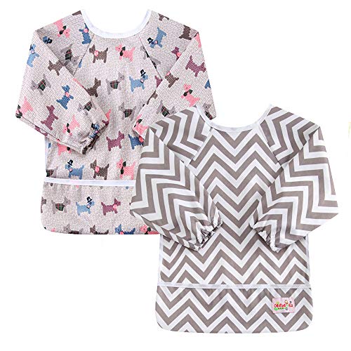 Algopix Similar Product 20 - OHBABYKA Baby Waterproof Sleeve Bib
