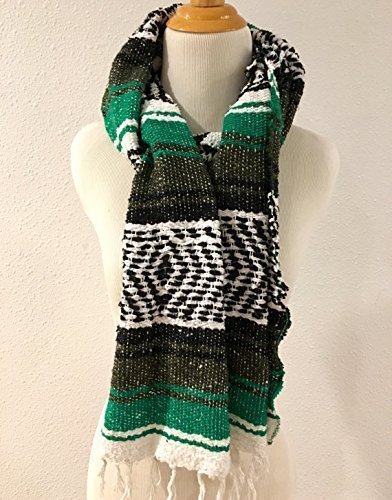 Algopix Similar Product 2 - Mexican Blanket Serape Scarf Green