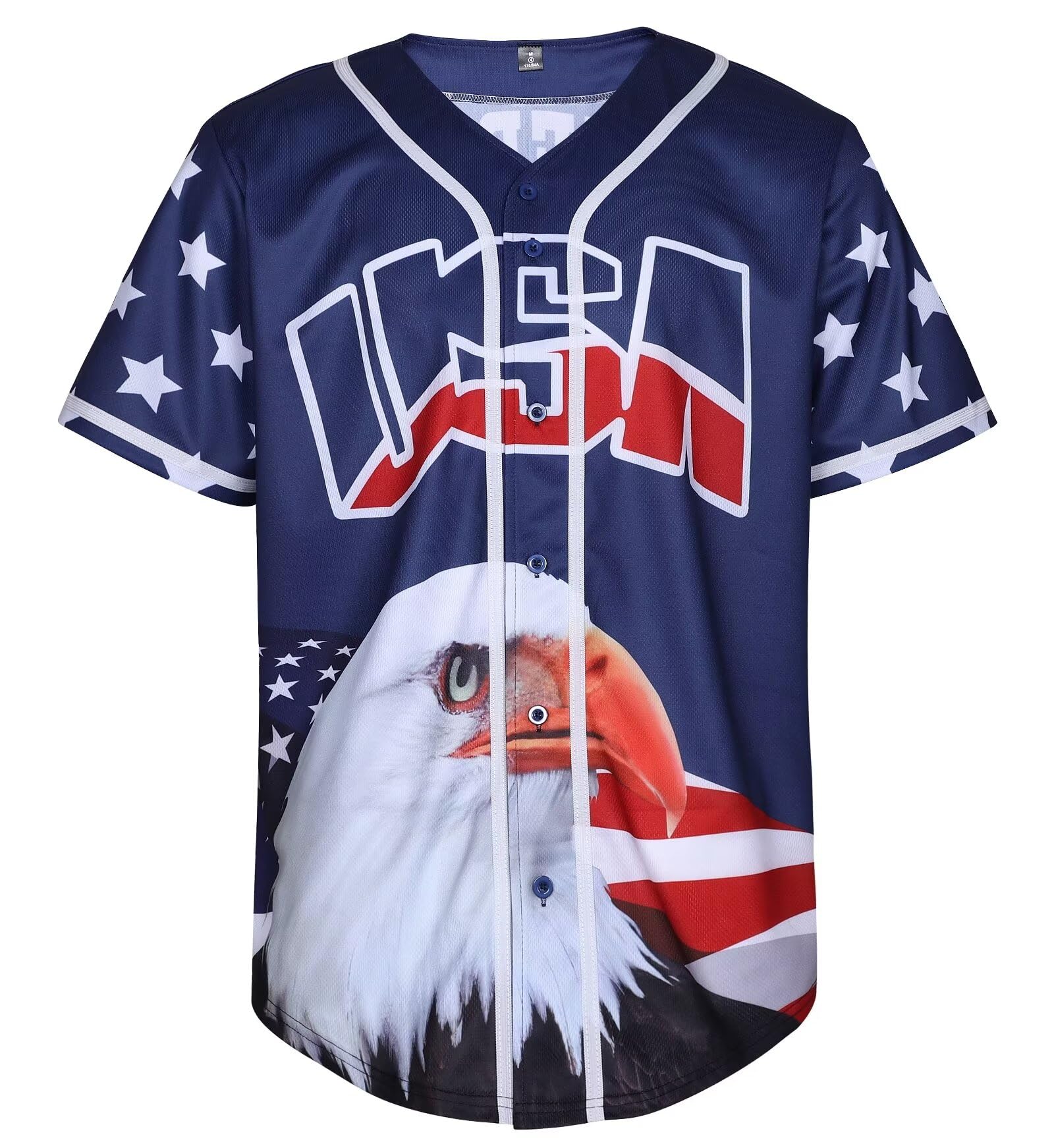 Algopix Similar Product 13 - Mens American Flag Baseball Jerseys