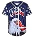 Algopix Similar Product 16 - Mens American Flag Baseball Jerseys