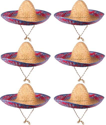 Algopix Similar Product 17 - Funny Party Hats Sombrero Hats 6 Pack