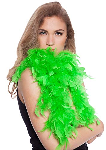 Algopix Similar Product 11 - Folat 62077 Feather Boa Neon Green 180cm