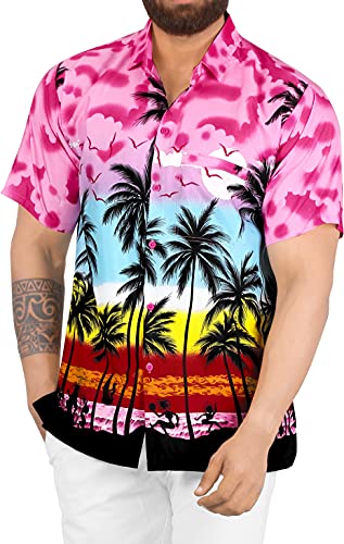 Algopix Similar Product 1 - LA LEELA Mens Hawaiian Shirt Camp