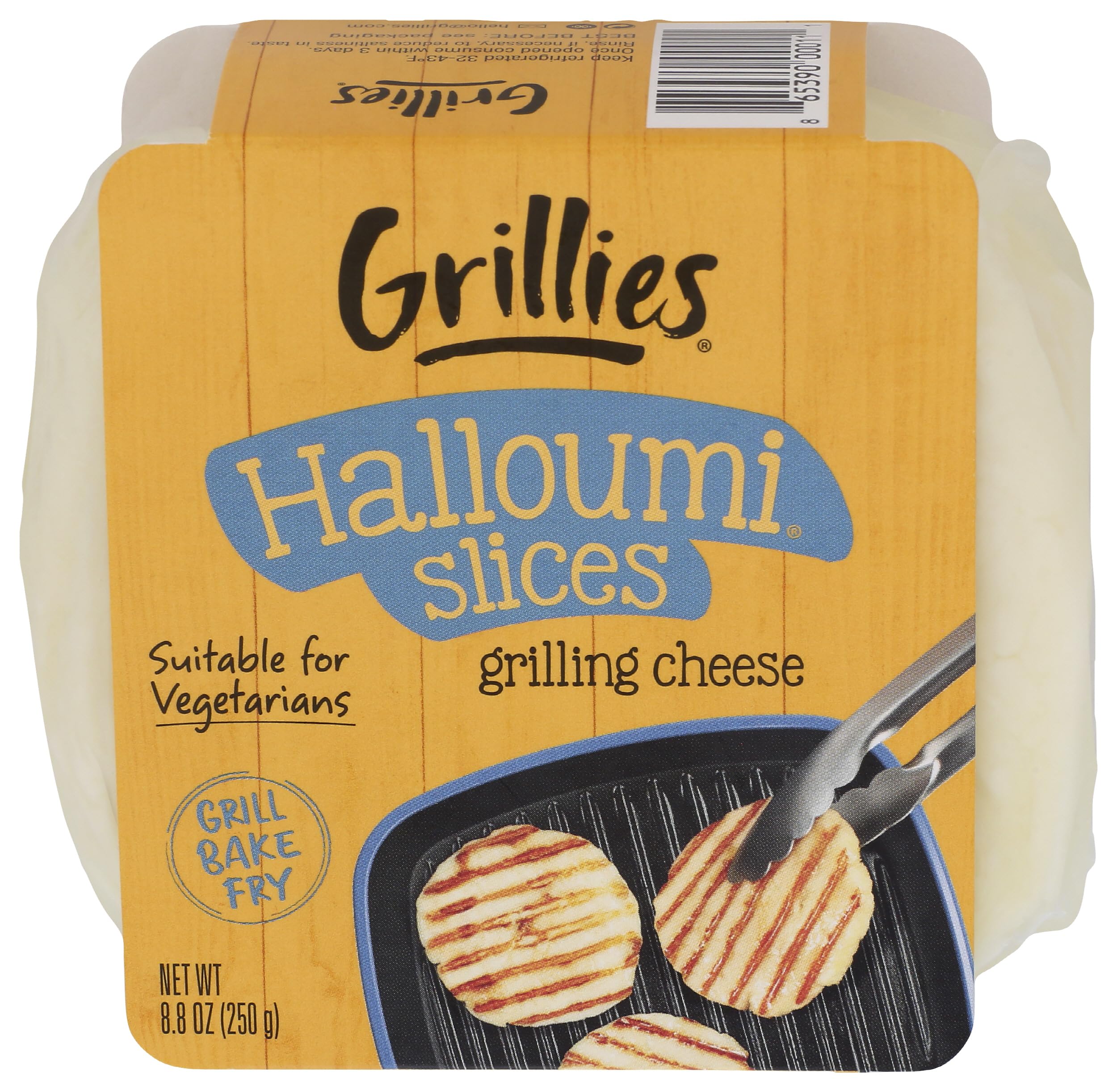 Algopix Similar Product 3 - Grillies Halloumi Cheese Precut Round