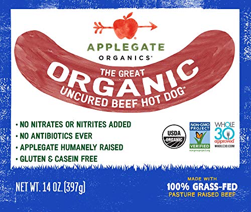 Algopix Similar Product 14 - Applegate Organic Beef Hot Dog Uncured