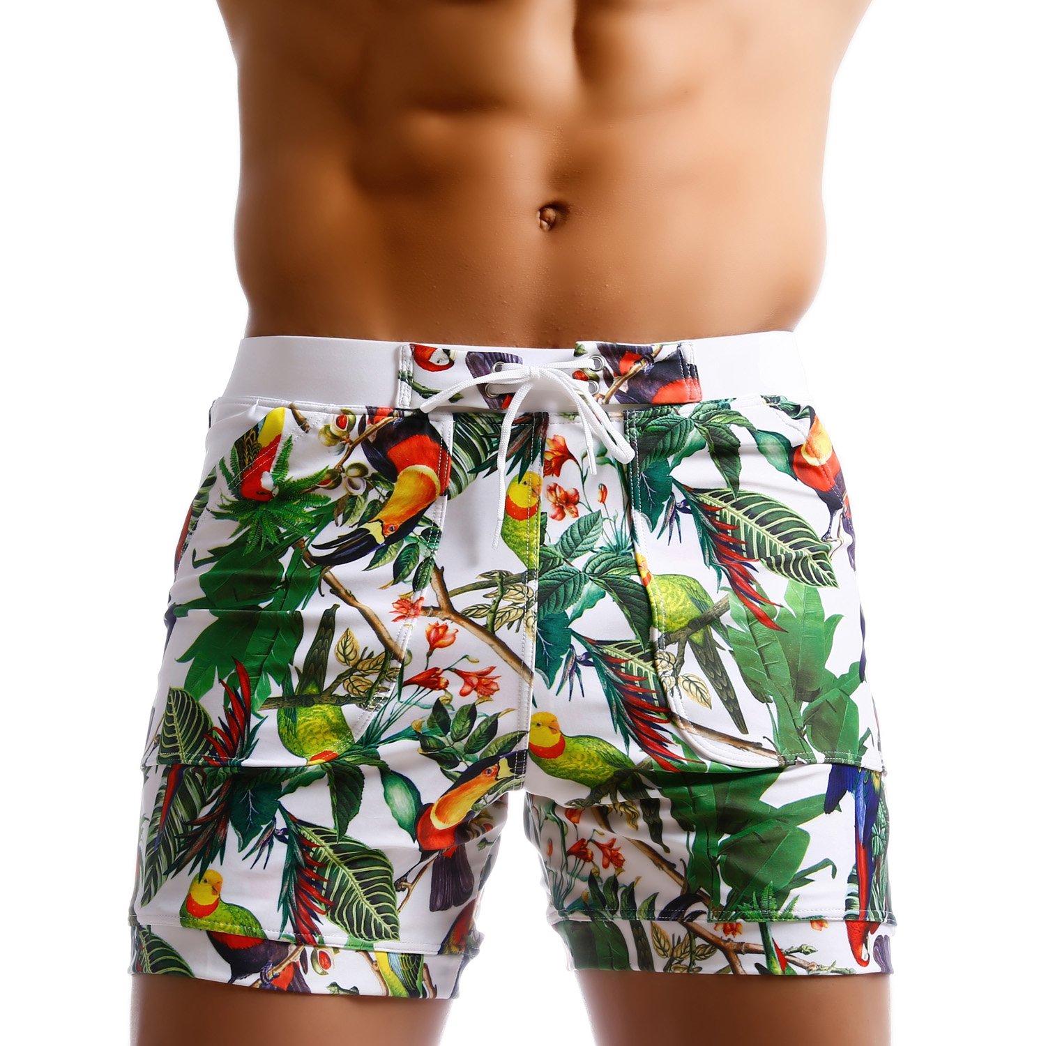 Algopix Similar Product 10 - Taddlee Men Swimwear Swimsuits Flower