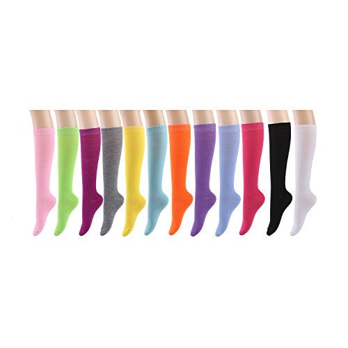 Algopix Similar Product 12 - 12 Pairs Women Knee High Socks - 196004