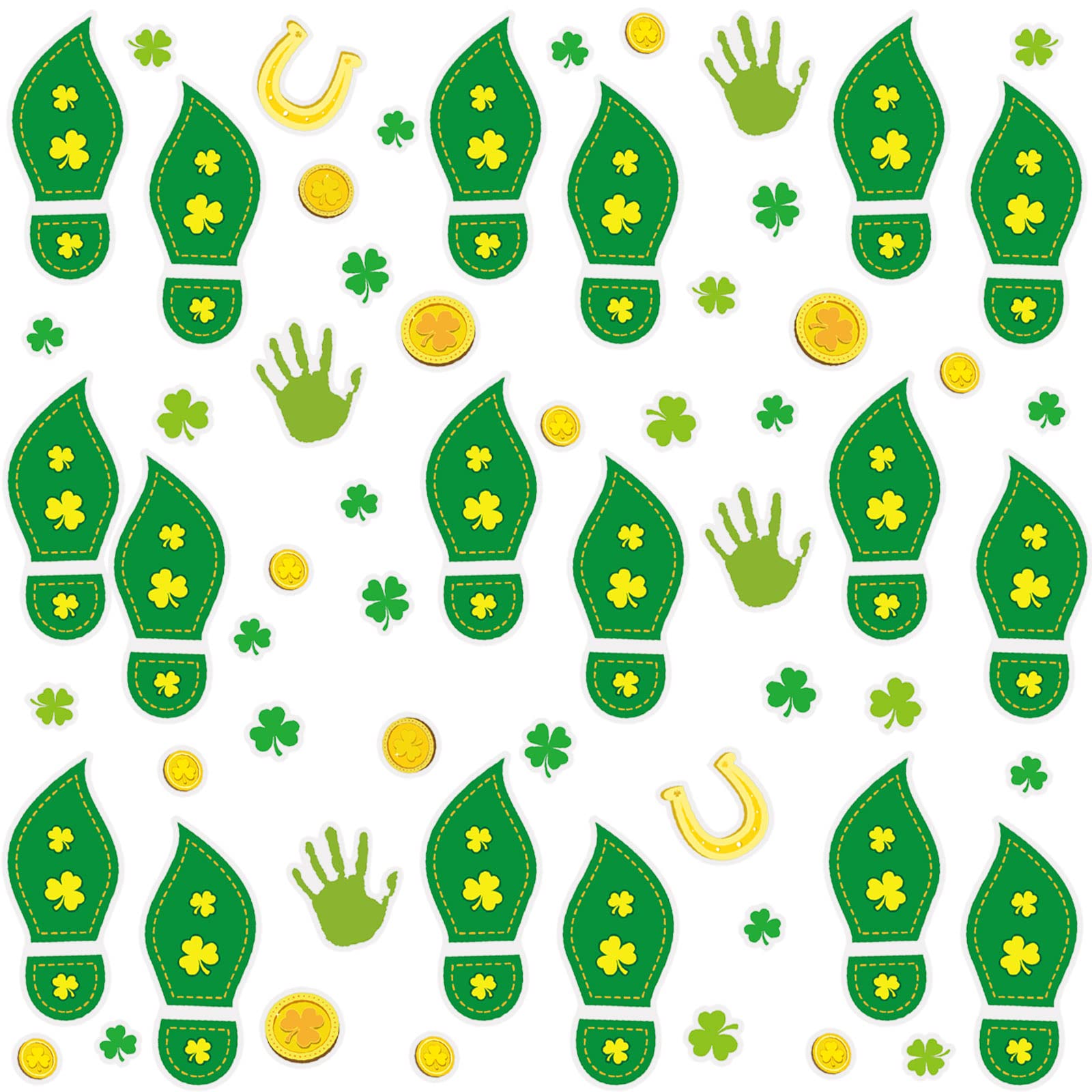 Algopix Similar Product 10 - 400Pcs Leprechaun Footprint Stickers