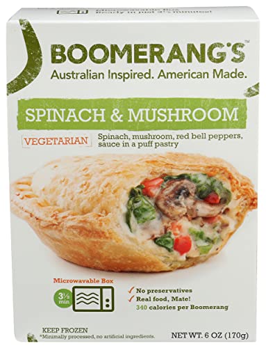 Algopix Similar Product 6 - Boomerang's, Spinach & Mushroom, 6 Ounce