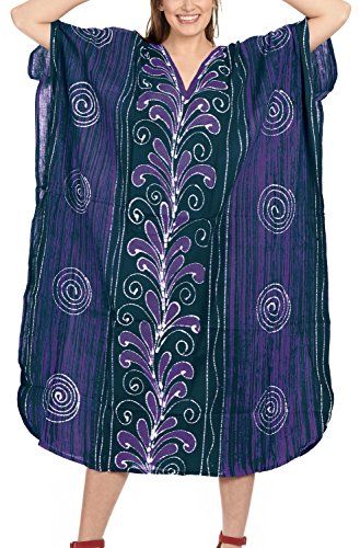 Algopix Similar Product 5 - LA LEELA Womens Plus Size Beach Caftan