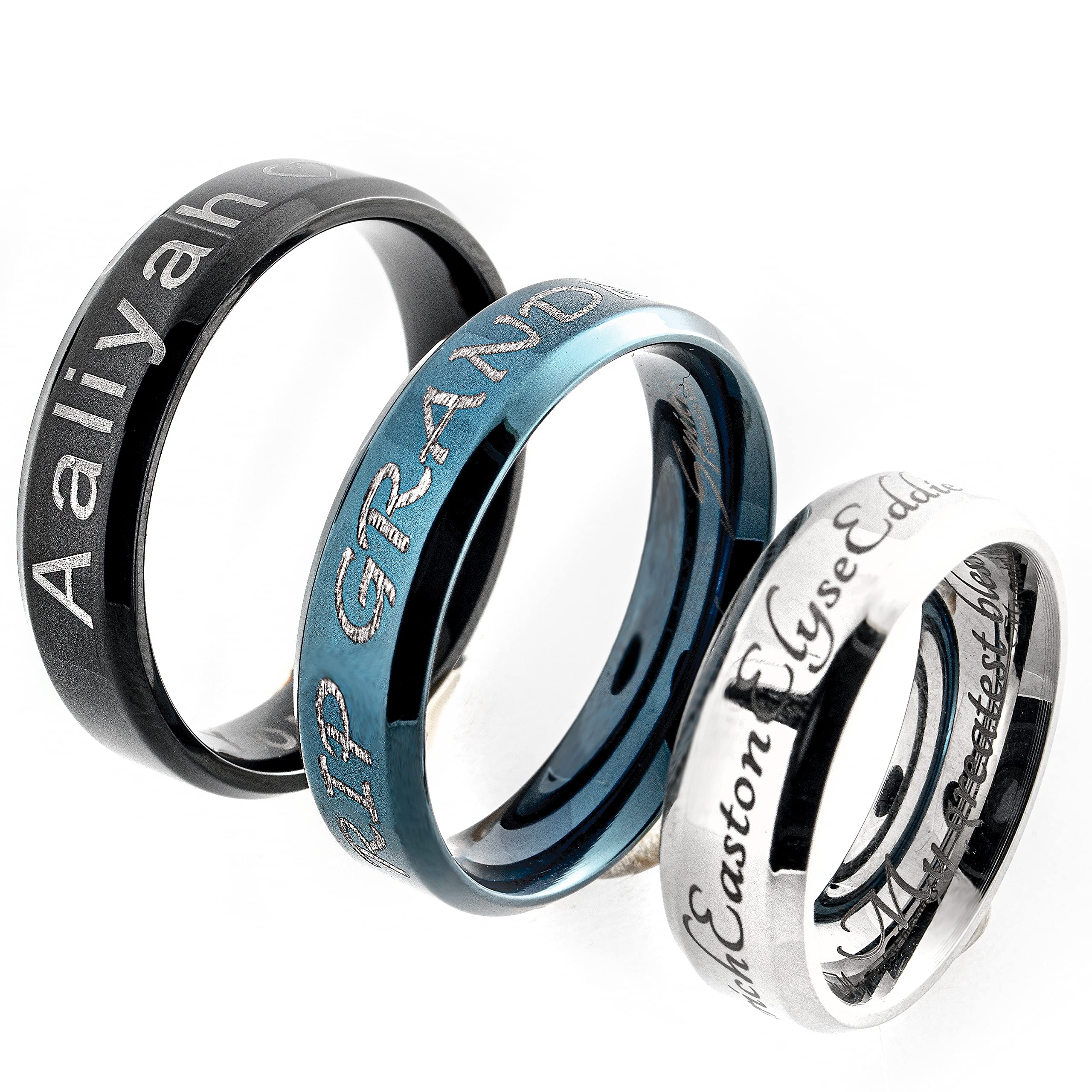 Algopix Similar Product 19 - Couple Ring Personalized Gift Stainless