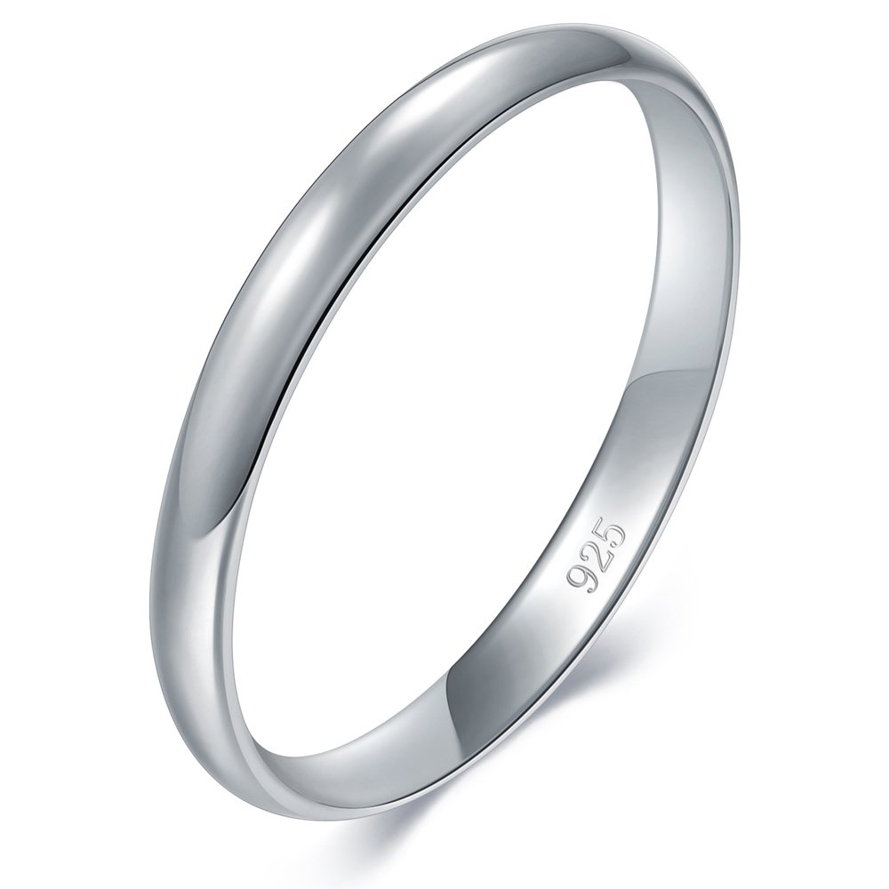 Algopix Similar Product 7 - BORUO 925 Sterling Silver Ring High