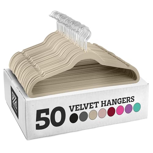 Algopix Similar Product 9 - Zober Velvet Hangers 50 Pack  Heavy