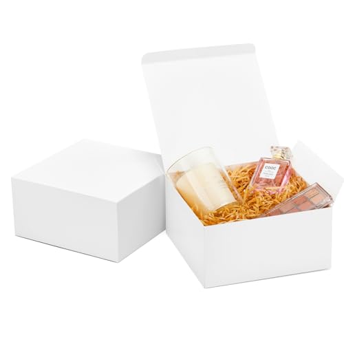 Algopix Similar Product 3 - MESHA 8x8x4 Gift Box 10 Pack White Gift