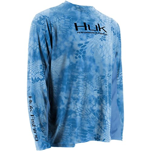 Algopix Similar Product 13 - HUK Mens Solid Icon Long Sleeve Shirt
