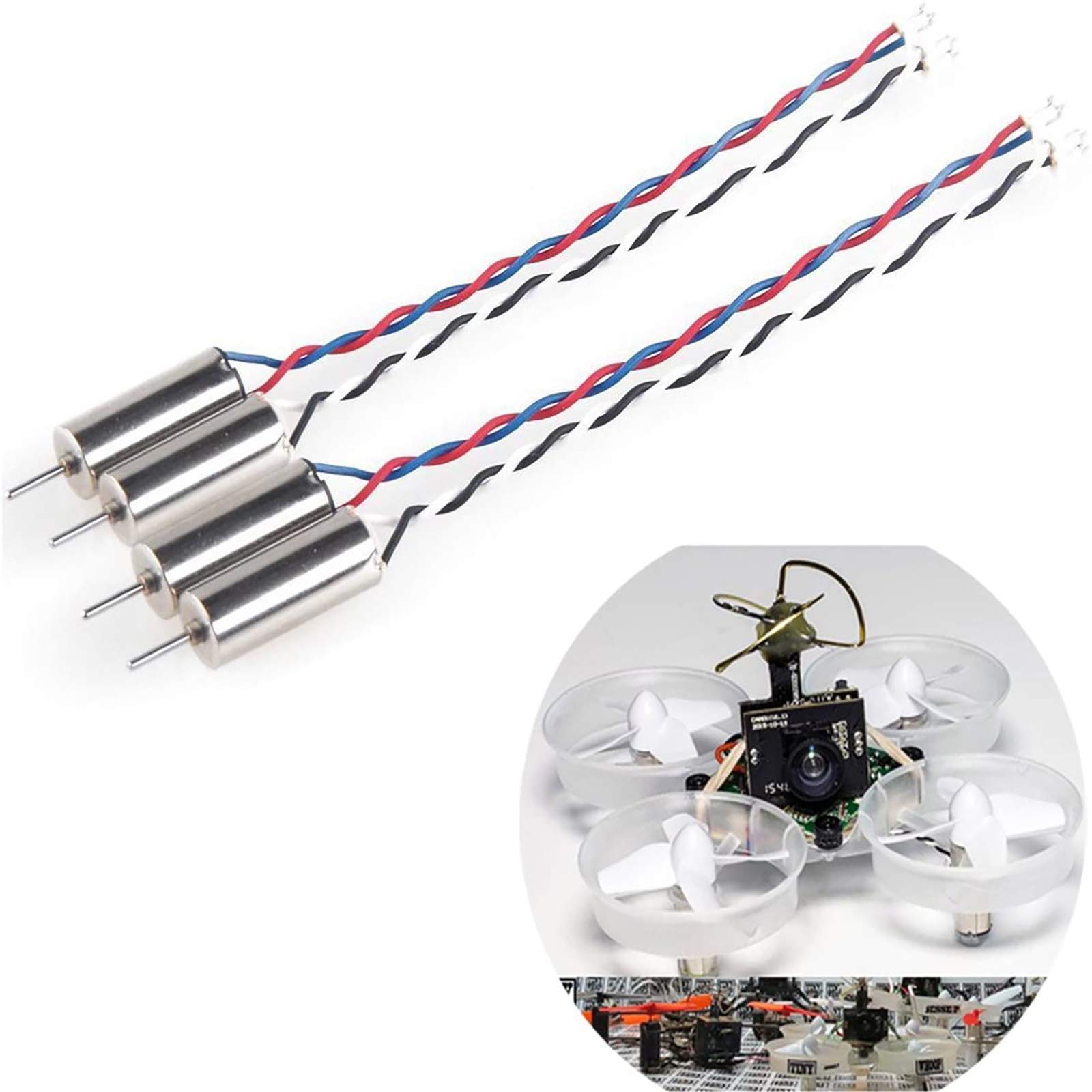 Algopix Similar Product 11 - Crazepony 4pcs 6x15mm Motor Speed
