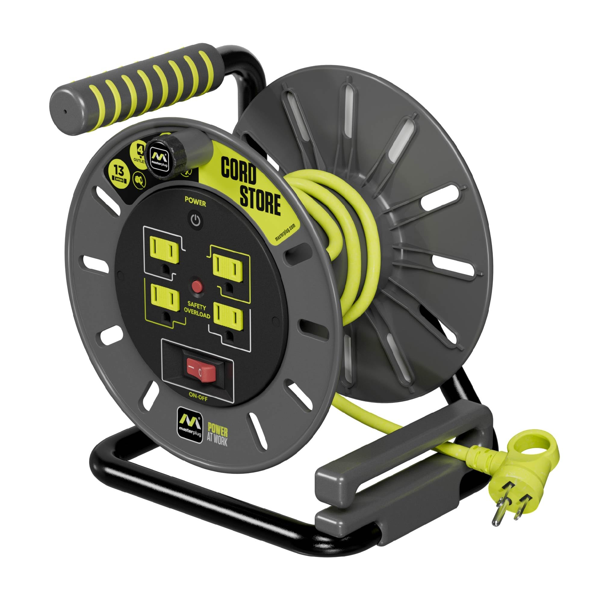 Algopix Similar Product 17 - Masterplug 3ft Cord Reel Retractable