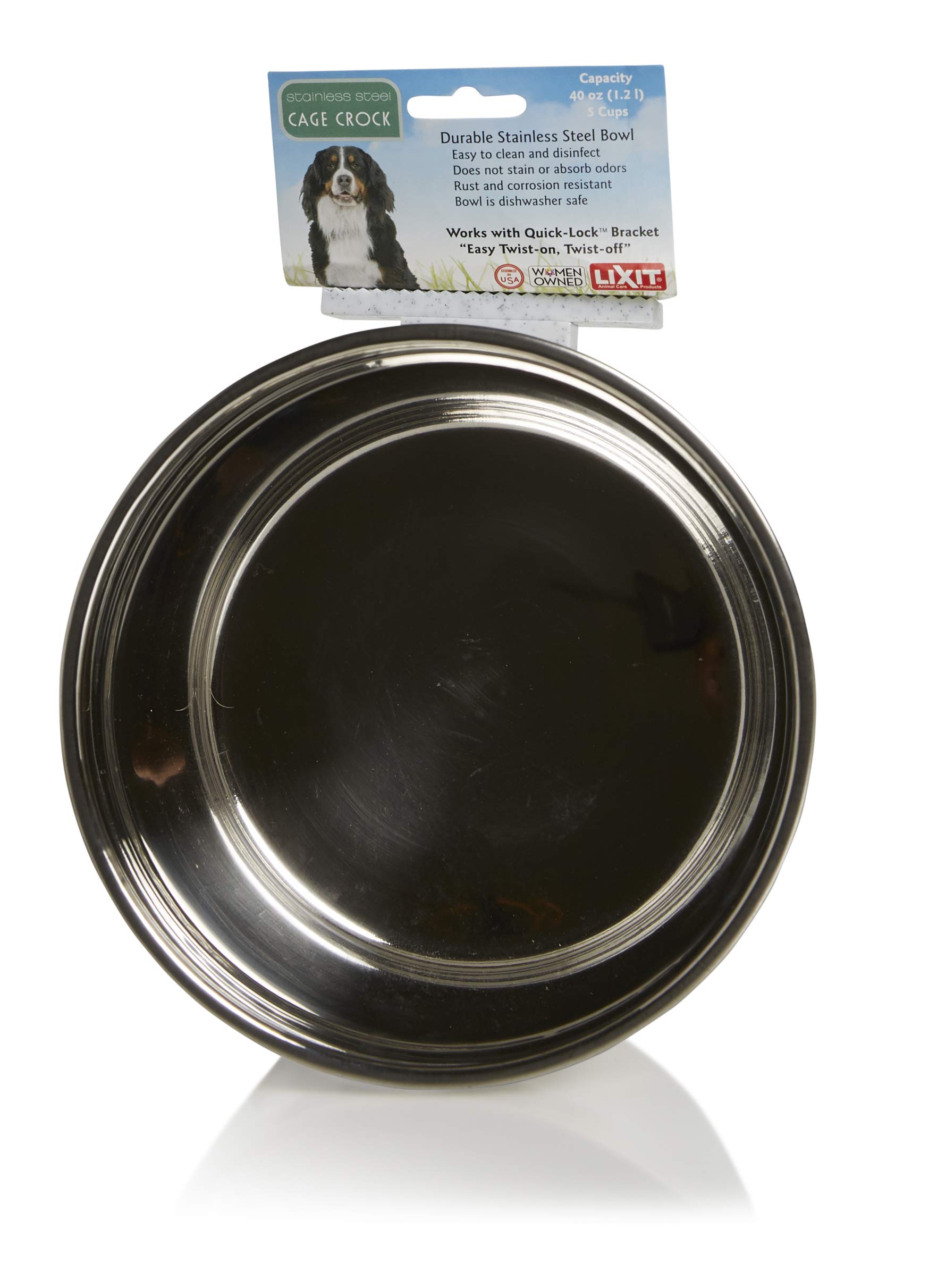 Algopix Similar Product 10 - Lixit Stainless Steel Crock Jumbo