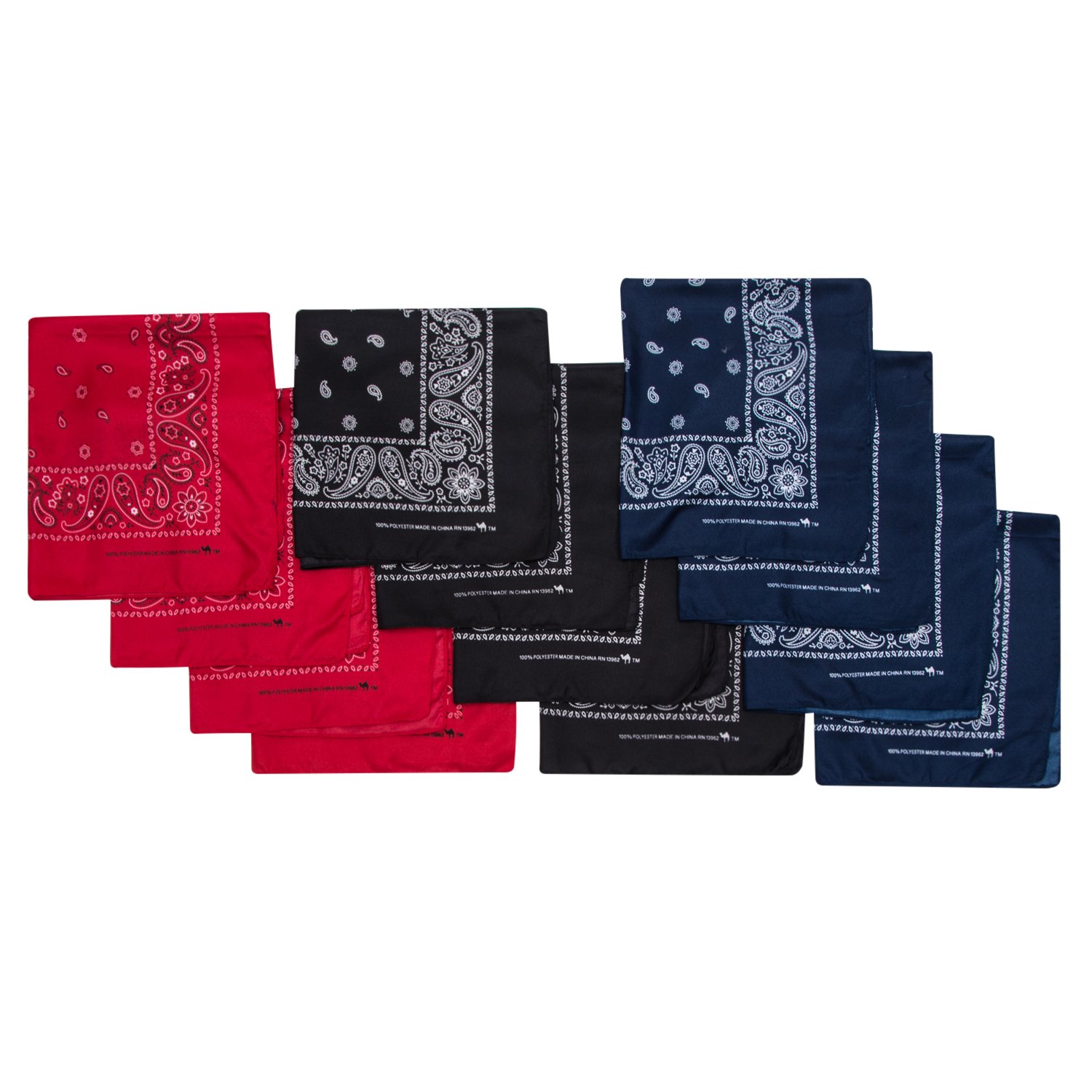 Algopix Similar Product 17 - Camel Brand Bandana 12 Pack 21x21 100