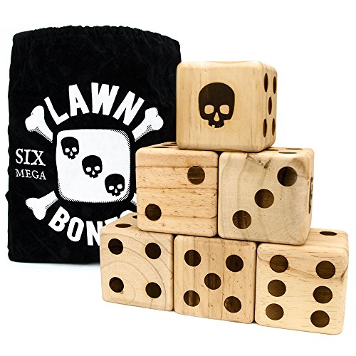 Algopix Similar Product 20 - Lawn Bones  Set of Six Jumbo Yard Dice