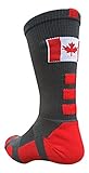 Algopix Similar Product 19 - TCK Canada Flag Baseline Crew Socks