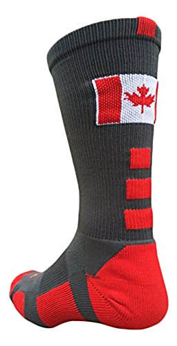 Algopix Similar Product 1 - TCK Canada Flag Baseline Crew Socks