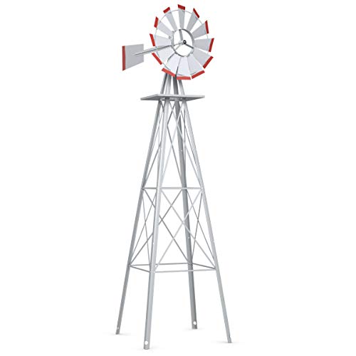 Algopix Similar Product 14 - Tangkula 8FT Windmill Yard Garden Metal