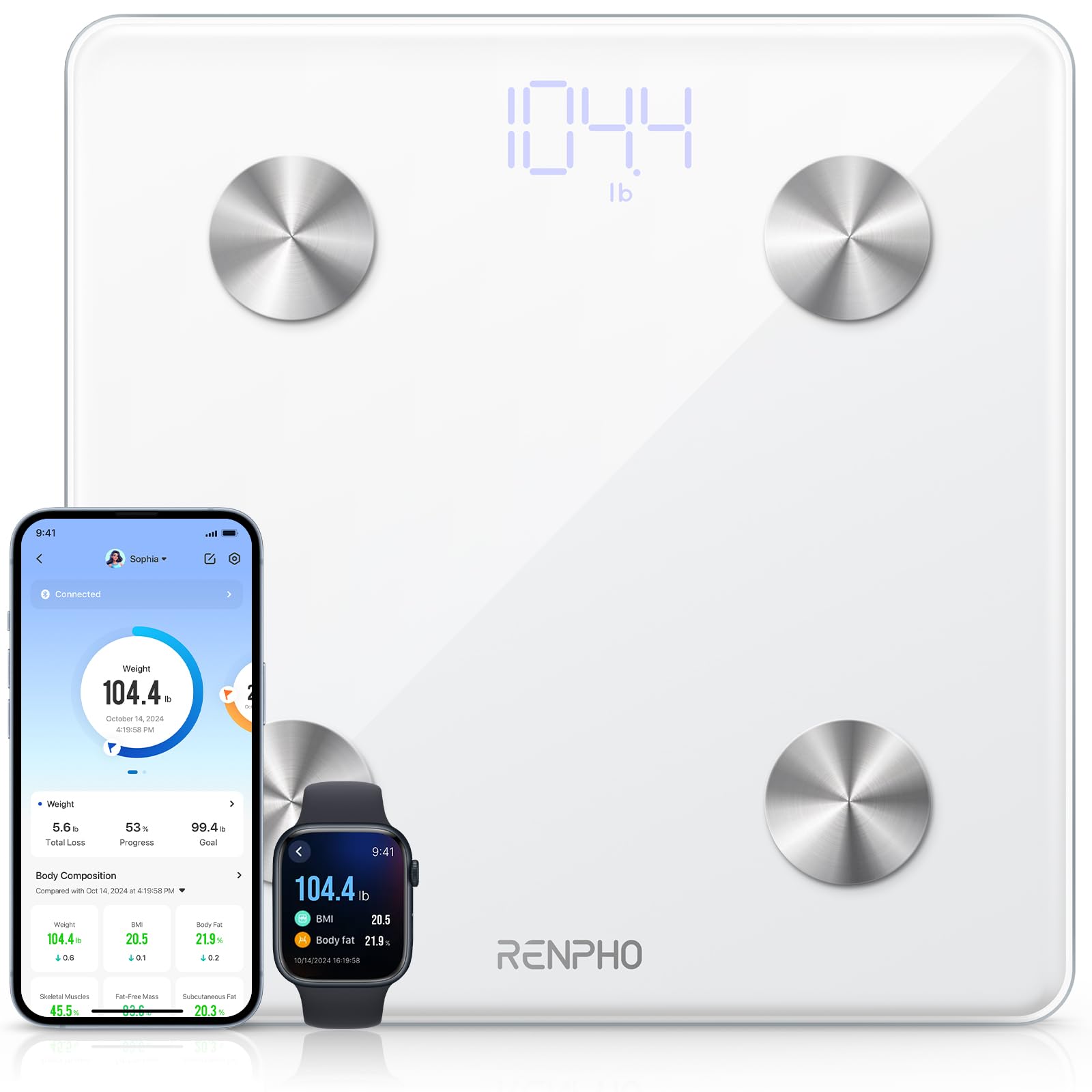 Algopix Similar Product 16 - RENPHO Smart Scale Digital Bathroom