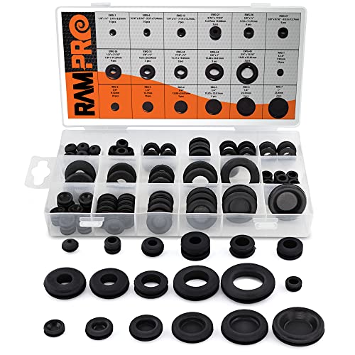 Algopix Similar Product 17 - 125pc 18 Sizes Rubber Grommet Kit 