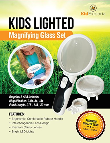 Algopix Similar Product 16 - Kids Magnifying Glasses Set Bright