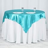 Algopix Similar Product 2 - Efavormart 60 Satin Square Tablecloth